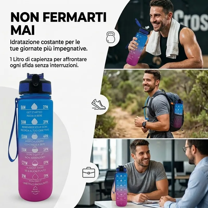 Dettaglio tappo borraccia a scatto
